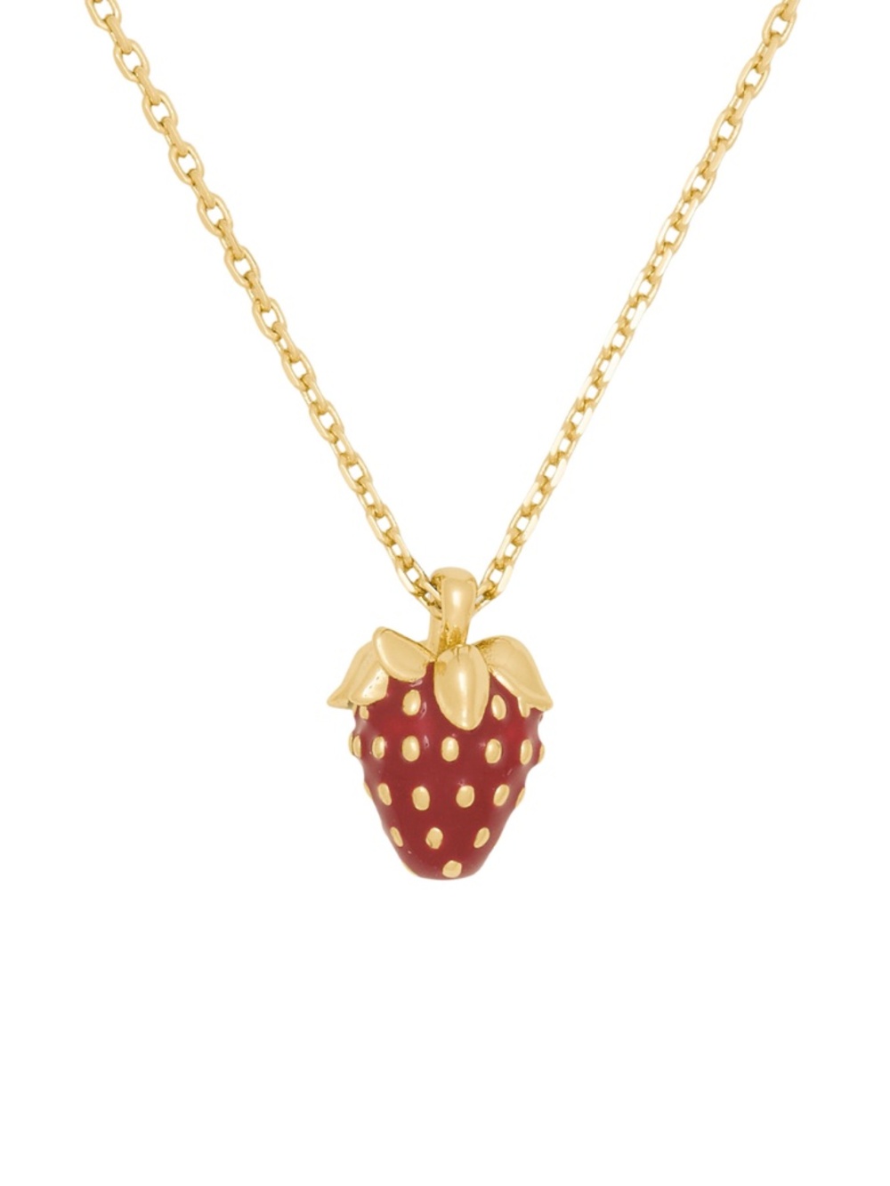 Kate Spade Strawberry Charm Pendant Necklace NWT - Picture 1 of 6